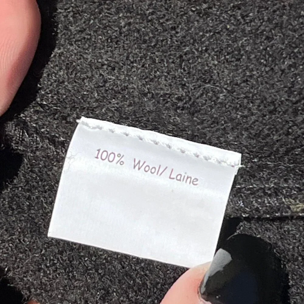 Vintage y2k CoVelo Green Fairy Cottagecore Art To Wear Boiled Wool Jacket Size M - Picture 8 of 9